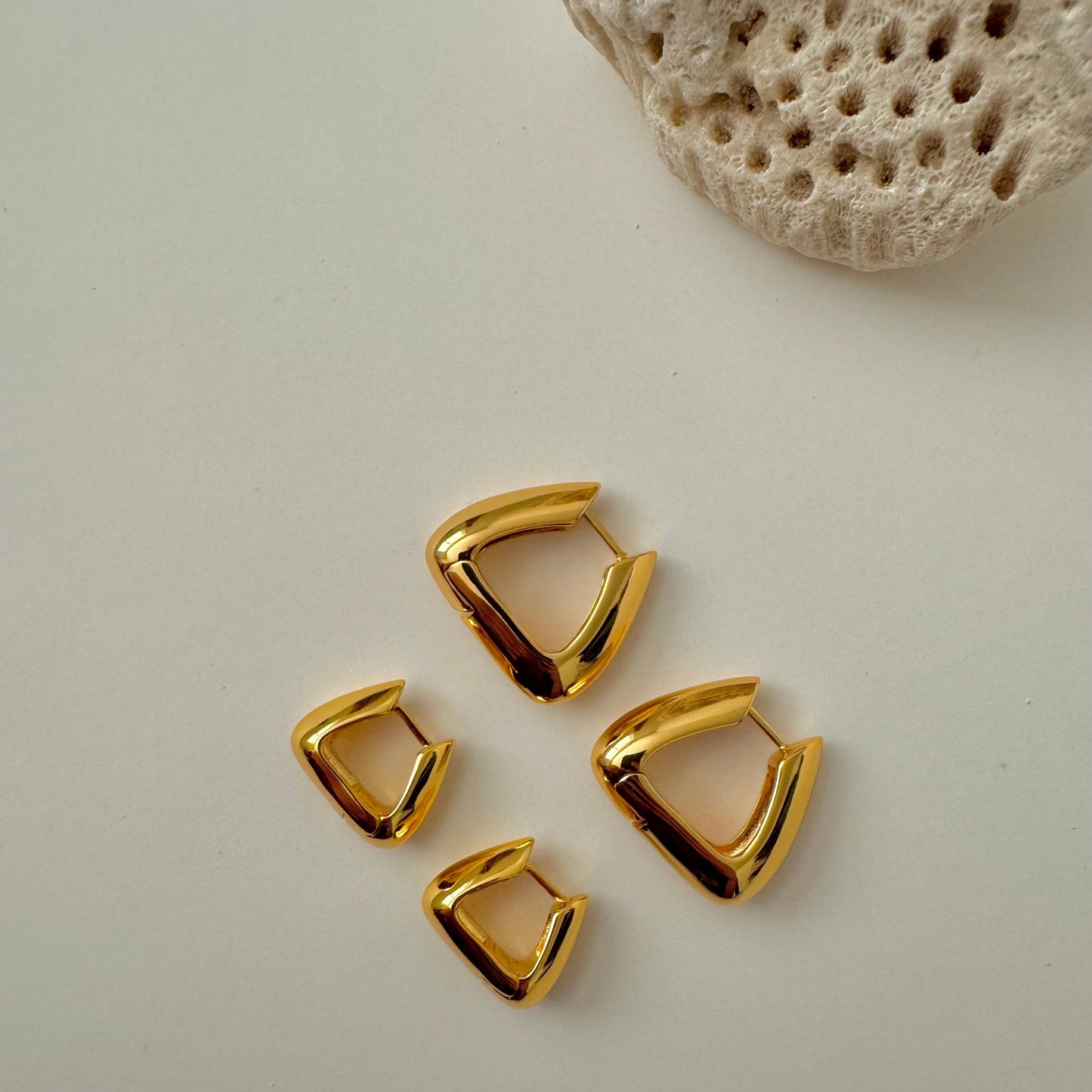 Pyramid Hoops- Small - Namaste Jewelry Canada