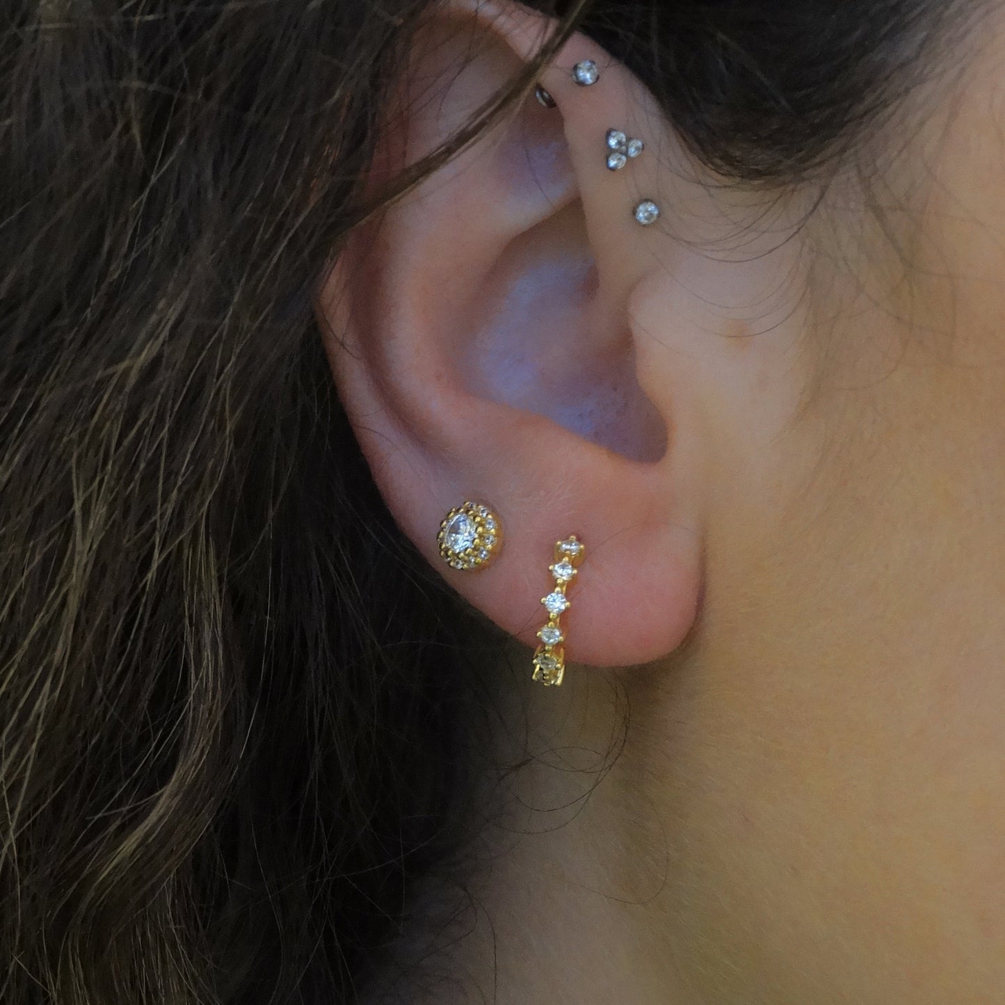 Rika Round Studs - Namaste Jewelry Canada