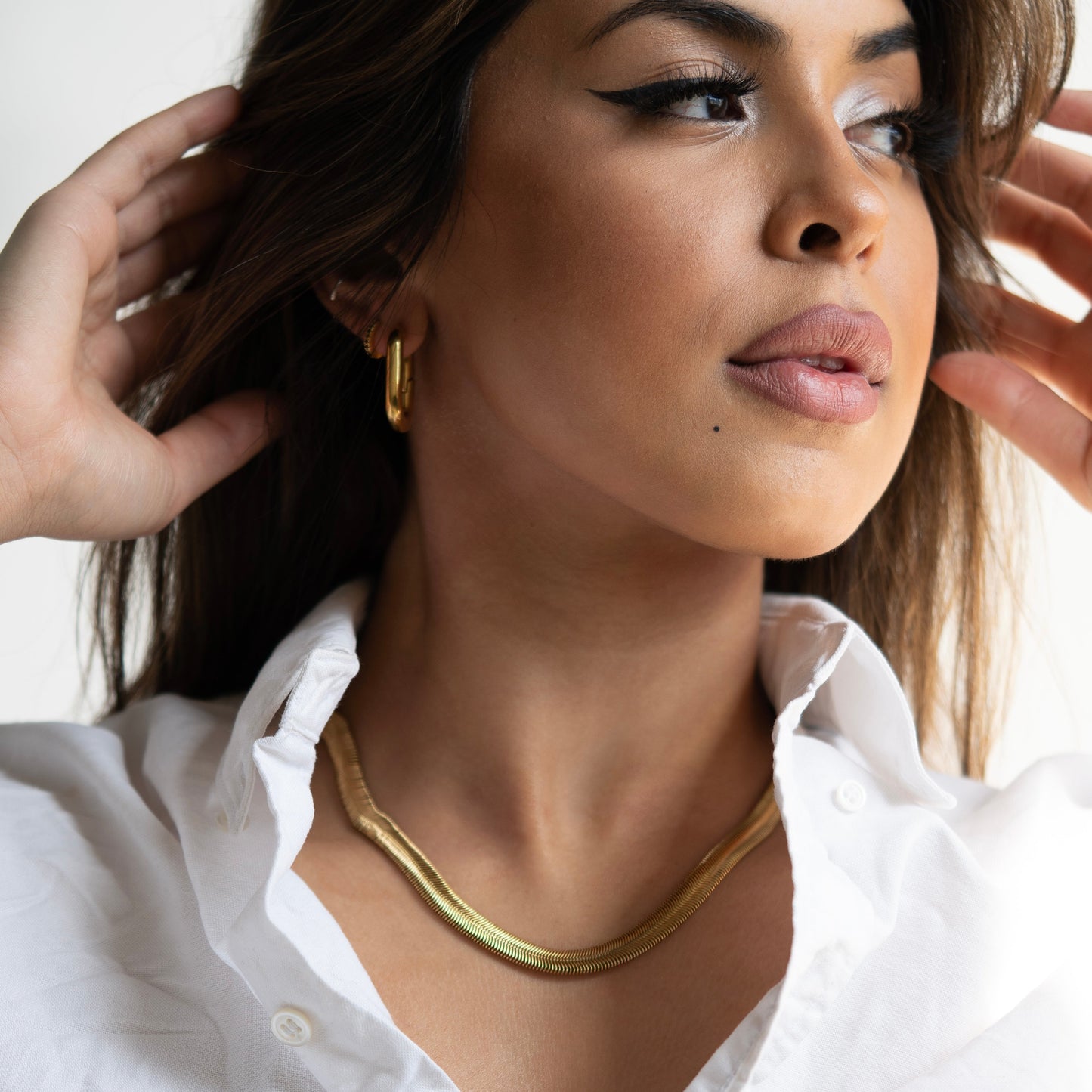 Serpent Chain Necklace- Gold - Namaste Jewelry Canada