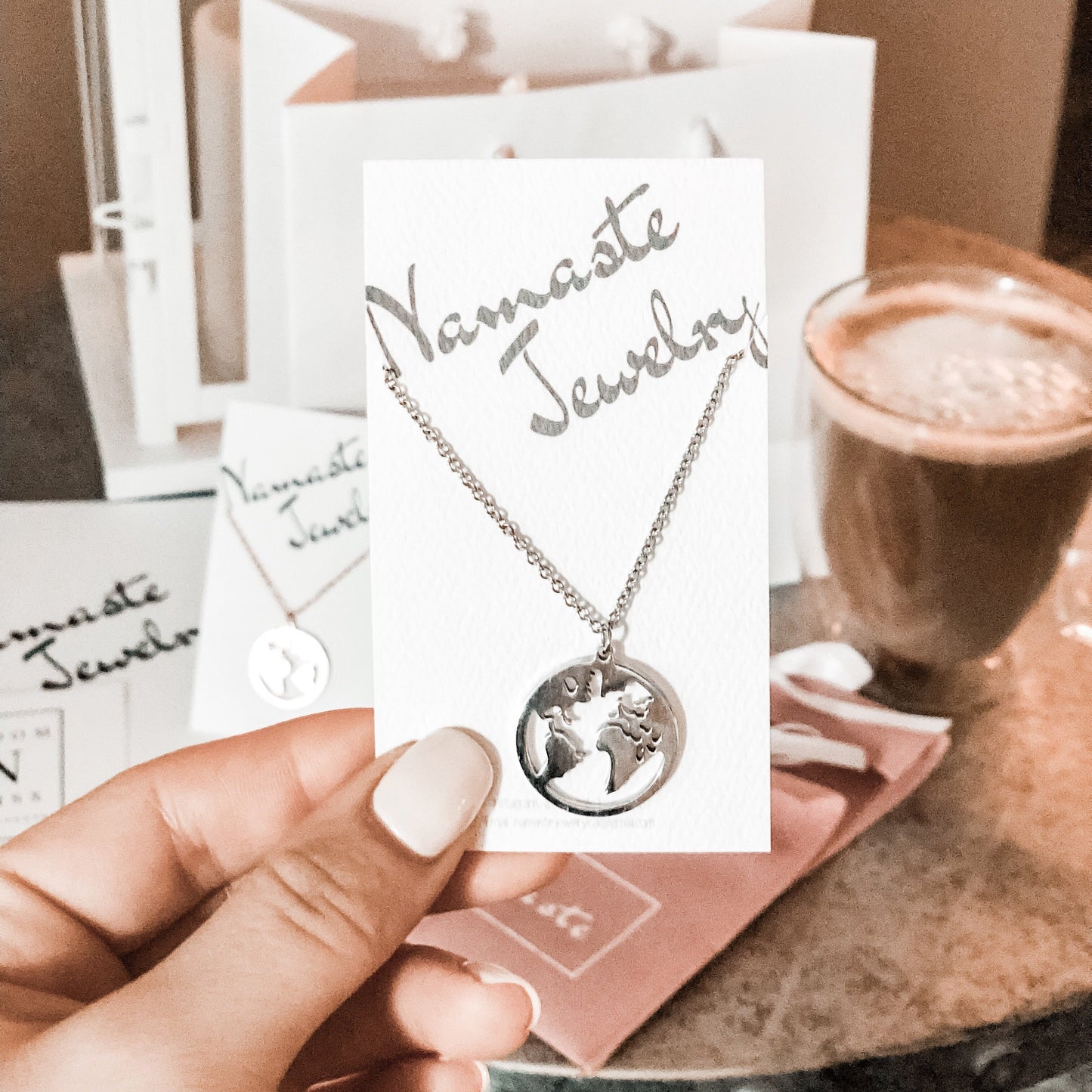 Silver - 'MY WORLD' Necklace - Namaste Jewelry Canada