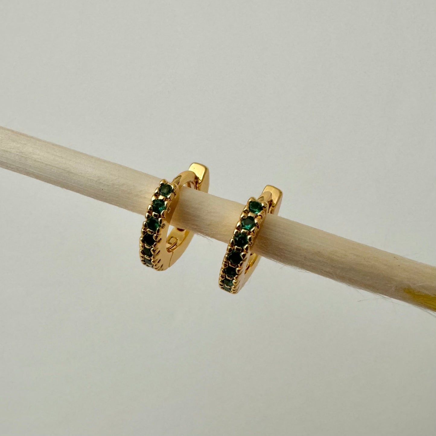 Tara Huggies Gold - Emerald - Namaste Jewelry Canada
