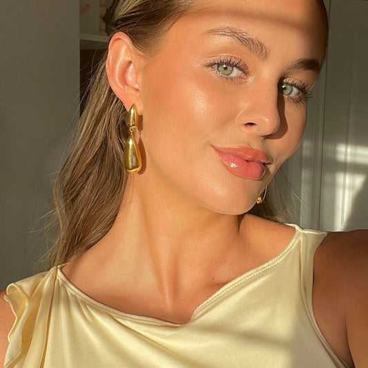 Tulum Earrings-Gold - Namaste Jewelry Canada
