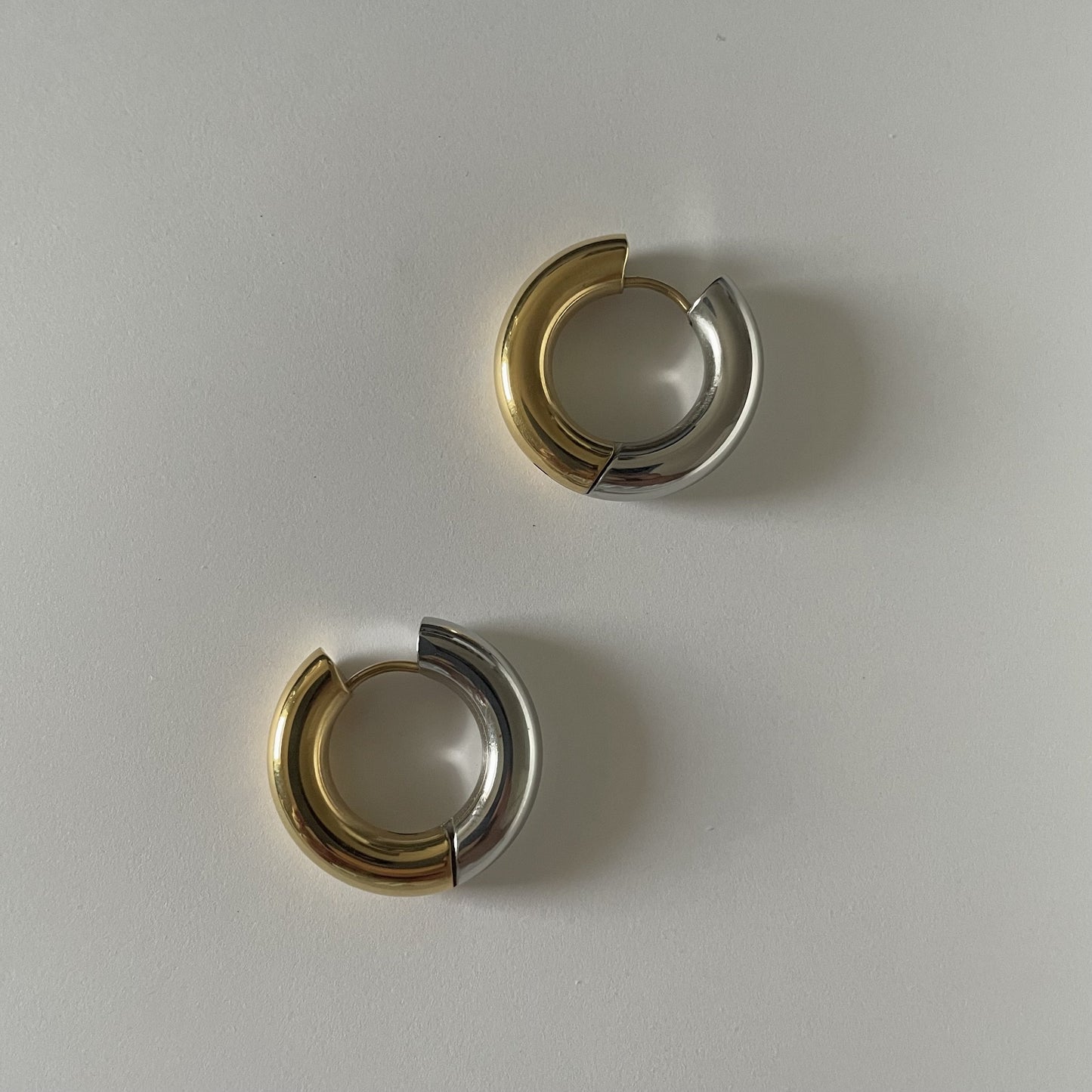 Two Tone Hoops - Namaste Jewelry Canada
