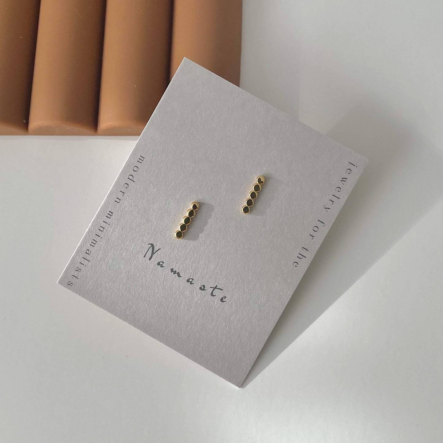 Venetia Bar Studs - Namaste Jewelry Canada