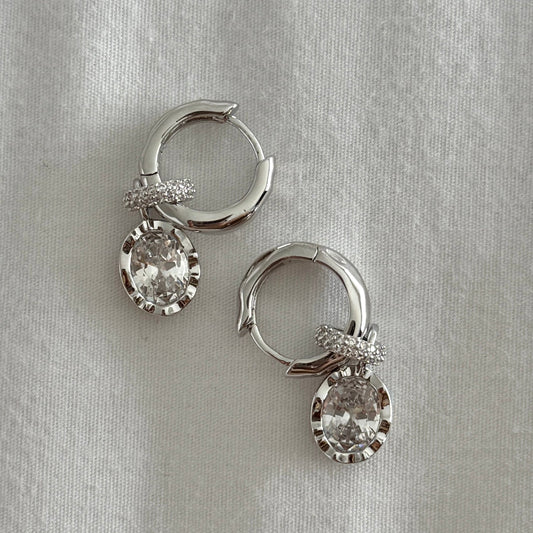 Arwa Drop Earrings - Silver - Namaste Jewelry Canada