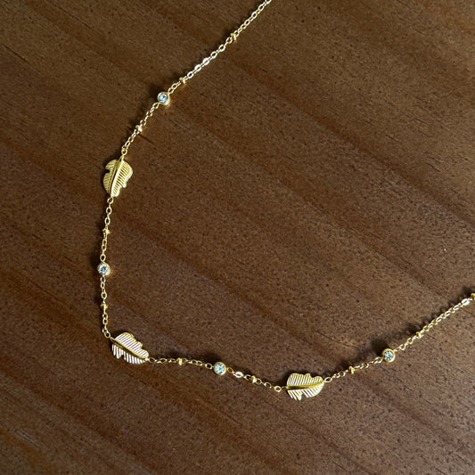 Avery Feather Necklace - Namaste Jewelry Canada