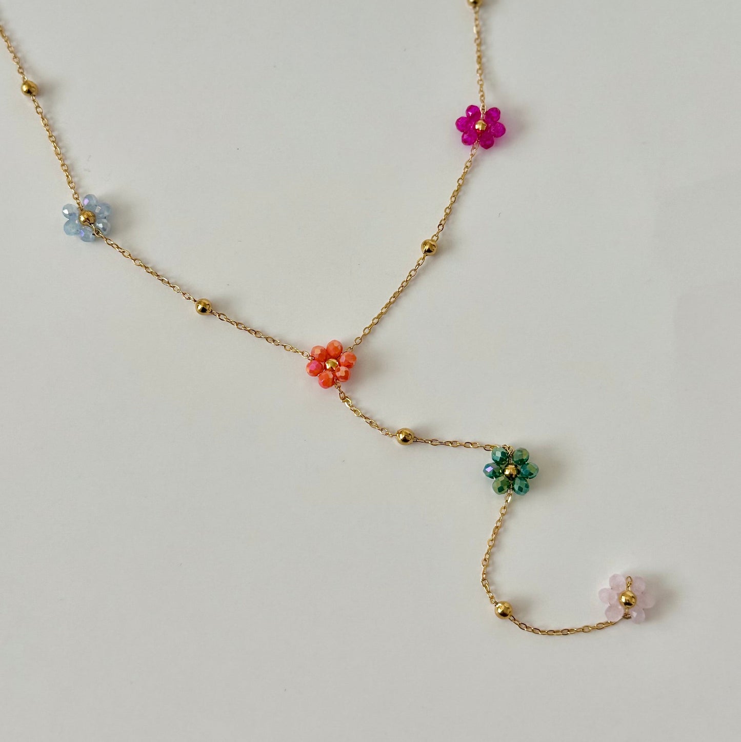 Beaded Flower Necklace - Namaste Jewelry Canada