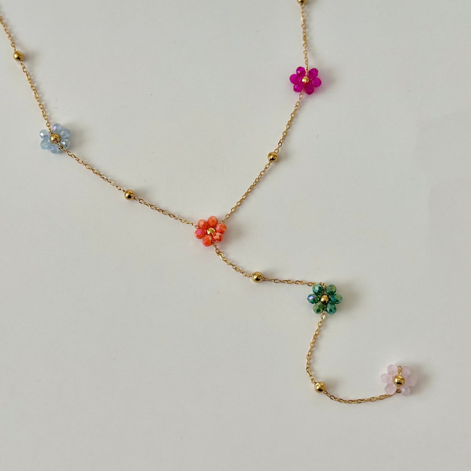 Beaded Flower Necklace - Namaste Jewelry Canada