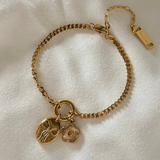 Bow and Flower Bracelet - Namaste Jewelry Canada