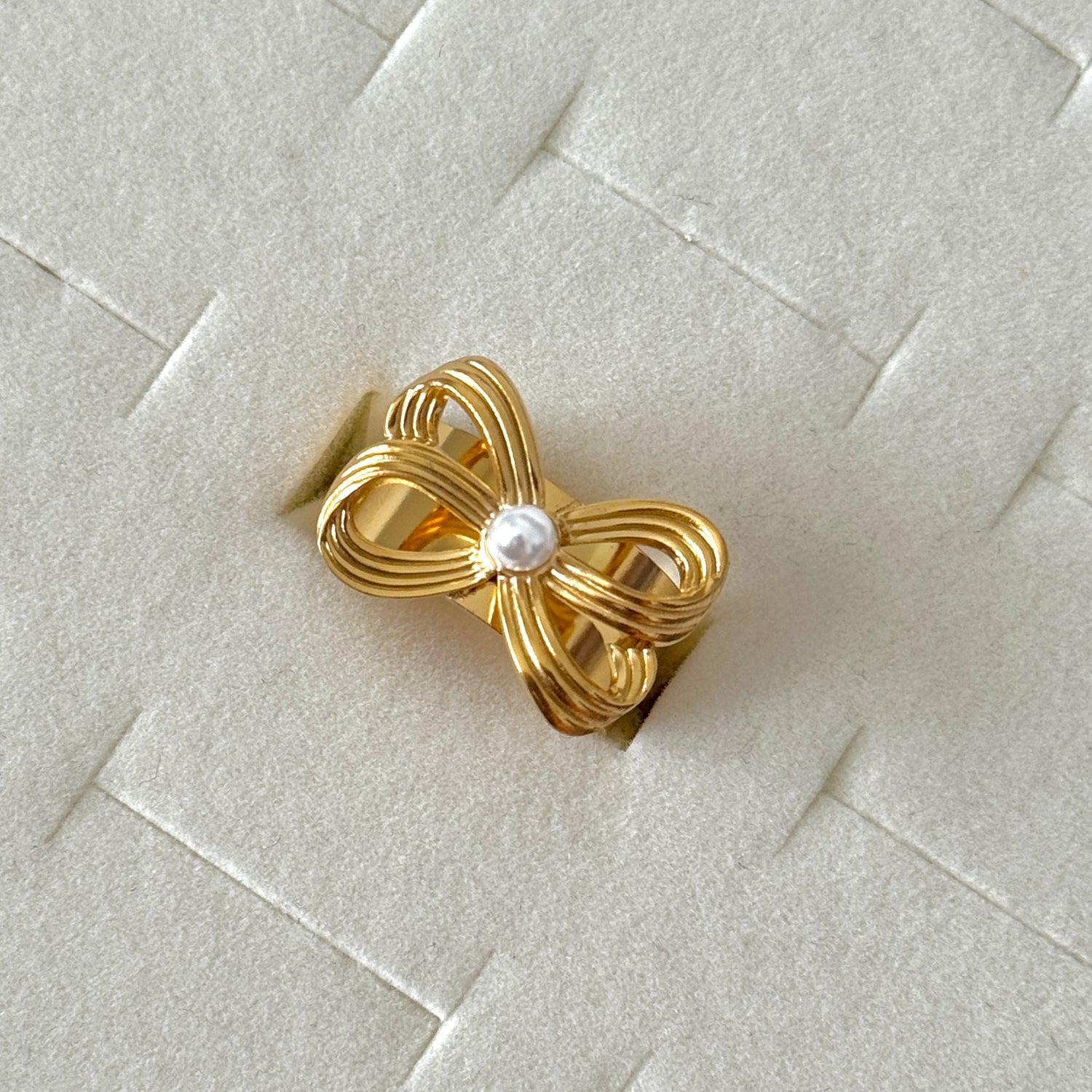 Bow Pearl Ring - Namaste Jewelry Canada