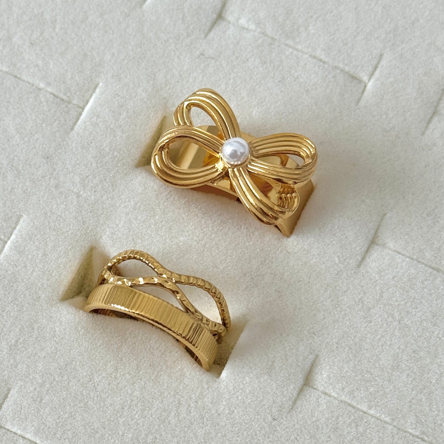 Bow Pearl Ring - Namaste Jewelry Canada