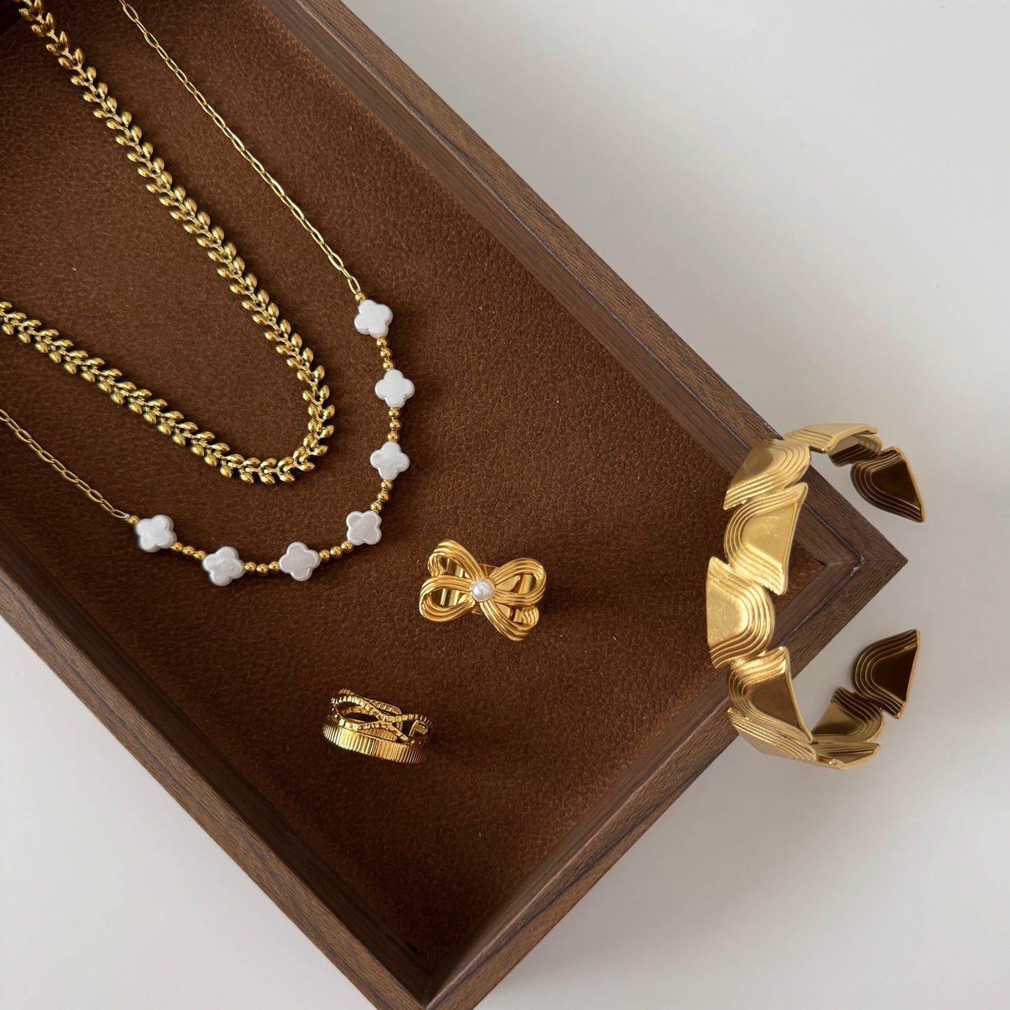 Clover Two Layer Necklace - Namaste Jewelry Canada