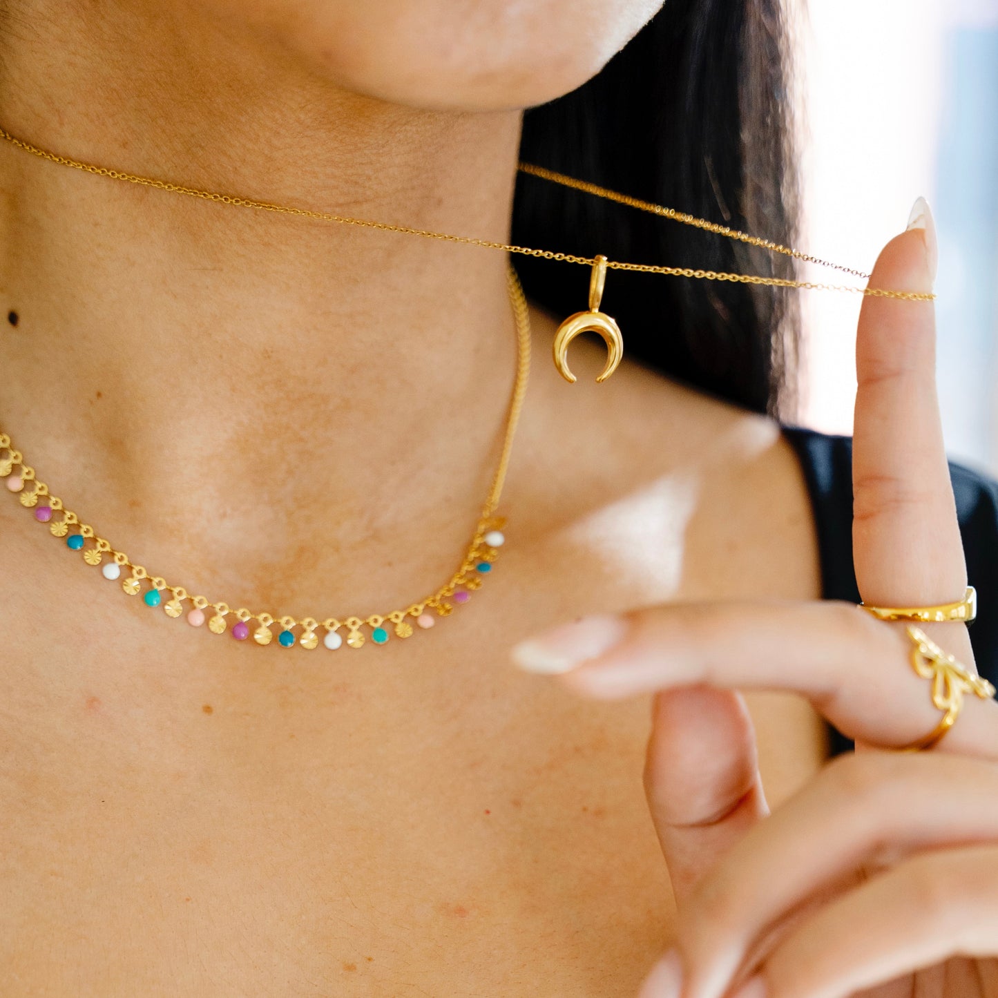 Half Moon Necklace 2.0 - Gold - Namaste Jewelry Canada