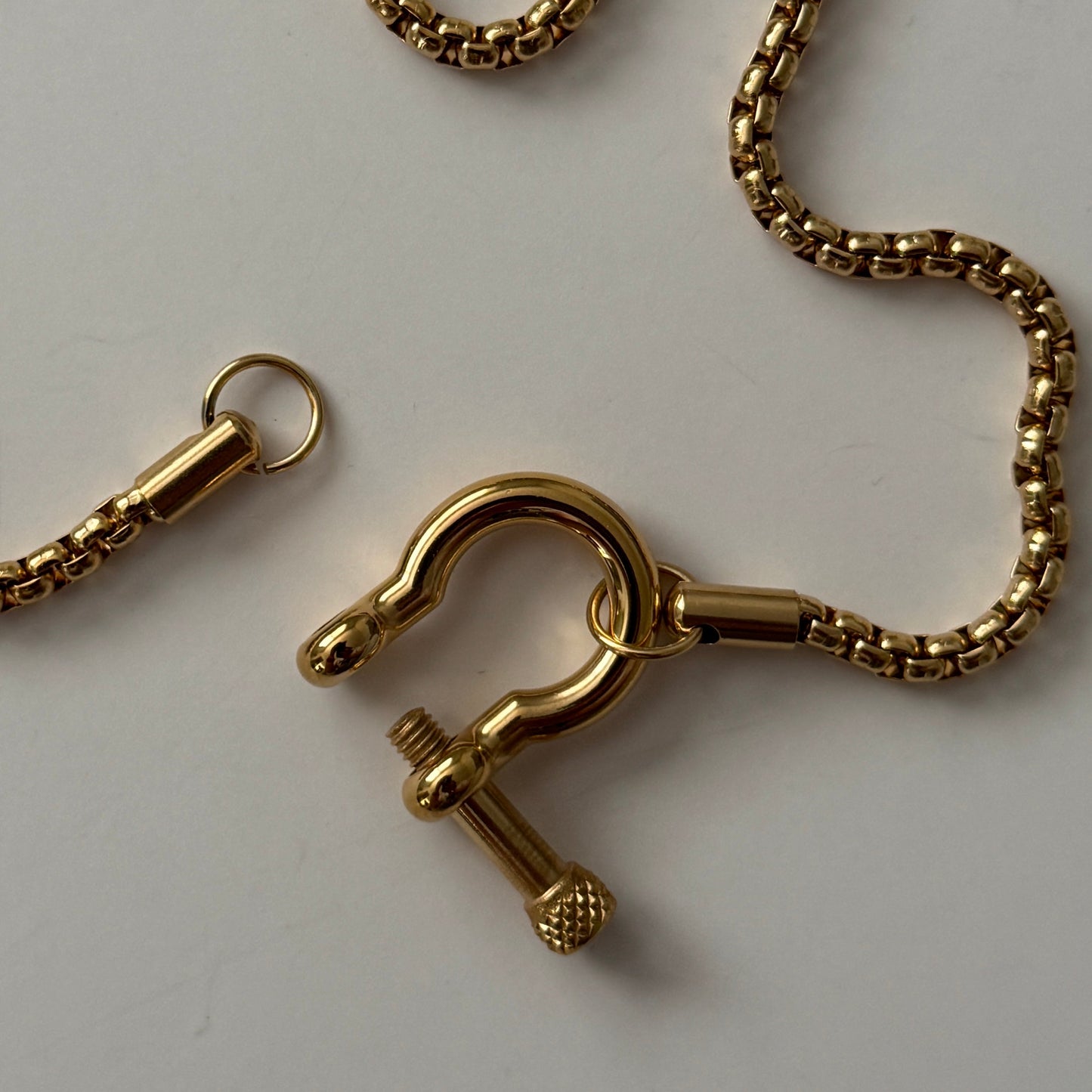 Horseshoe Carabiner Necklace - Gold - Namaste Jewelry Canada