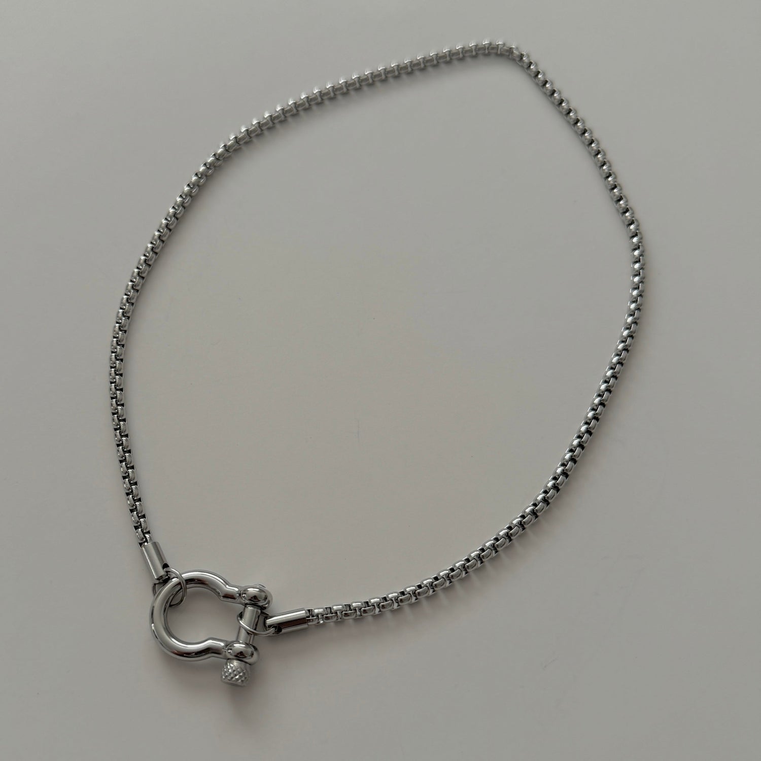 Horseshoe Carabiner Necklace - Silver - Namaste Jewelry Canada