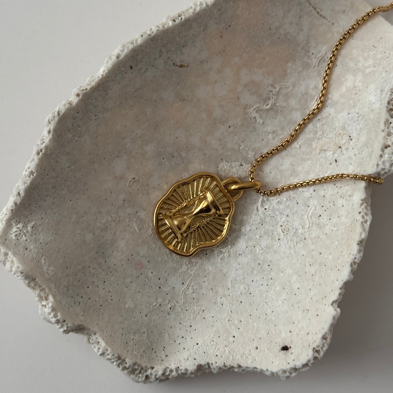 Hourglass Necklace - Gold - Namaste Jewelry Canada