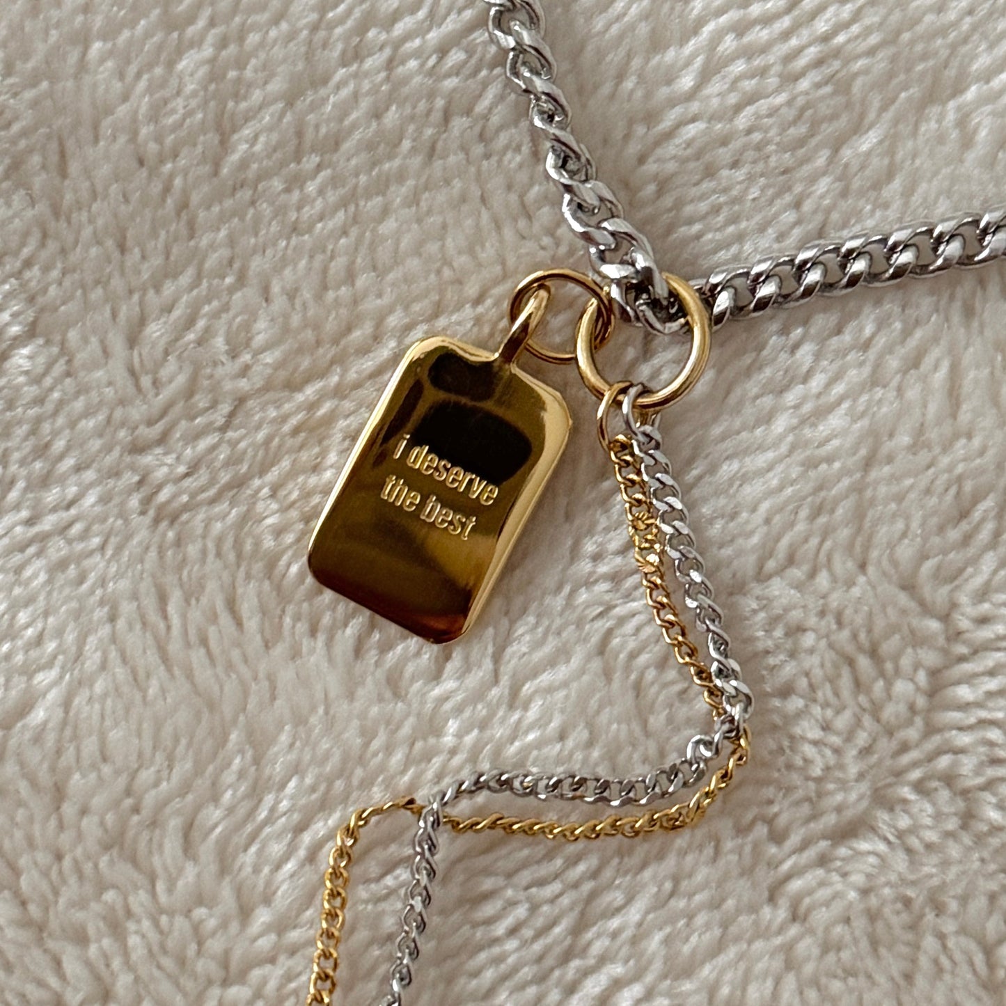 I Deserve The Best Affirmation Necklace 2.0 - Namaste Jewelry Canada