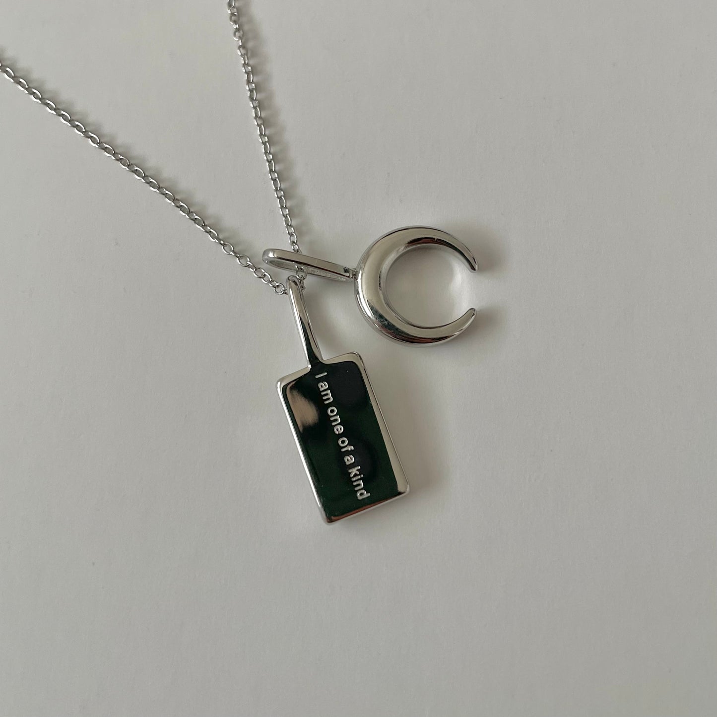 ‘I am one of a kind’ Affirmation Necklace- Silver