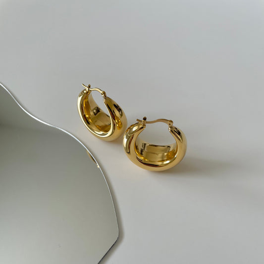 Charlotte Chunky Hoops- Gold