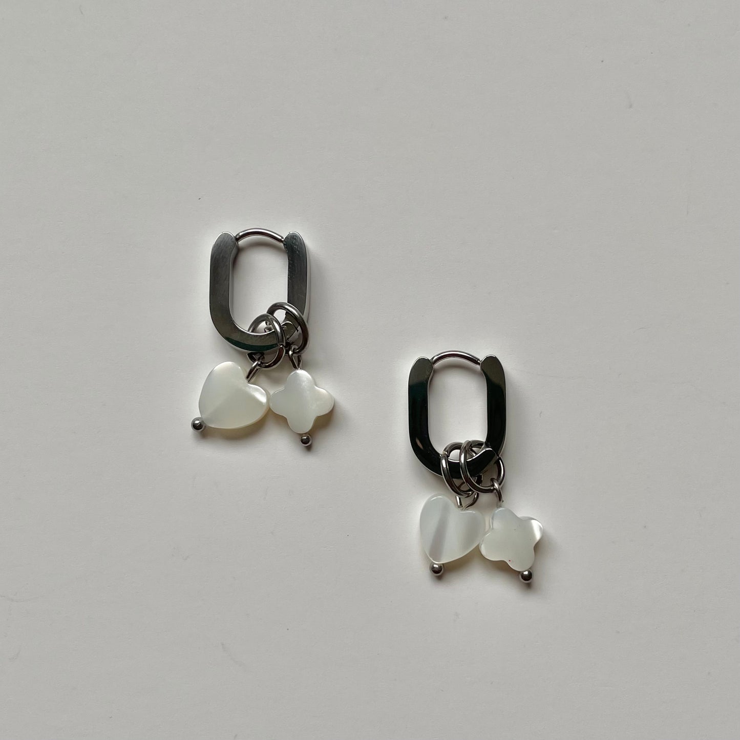Heart and Star Hoops- Silver