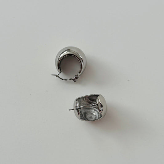 Lillibet Chunky Hoops - Silver - Namaste Jewelry Canada