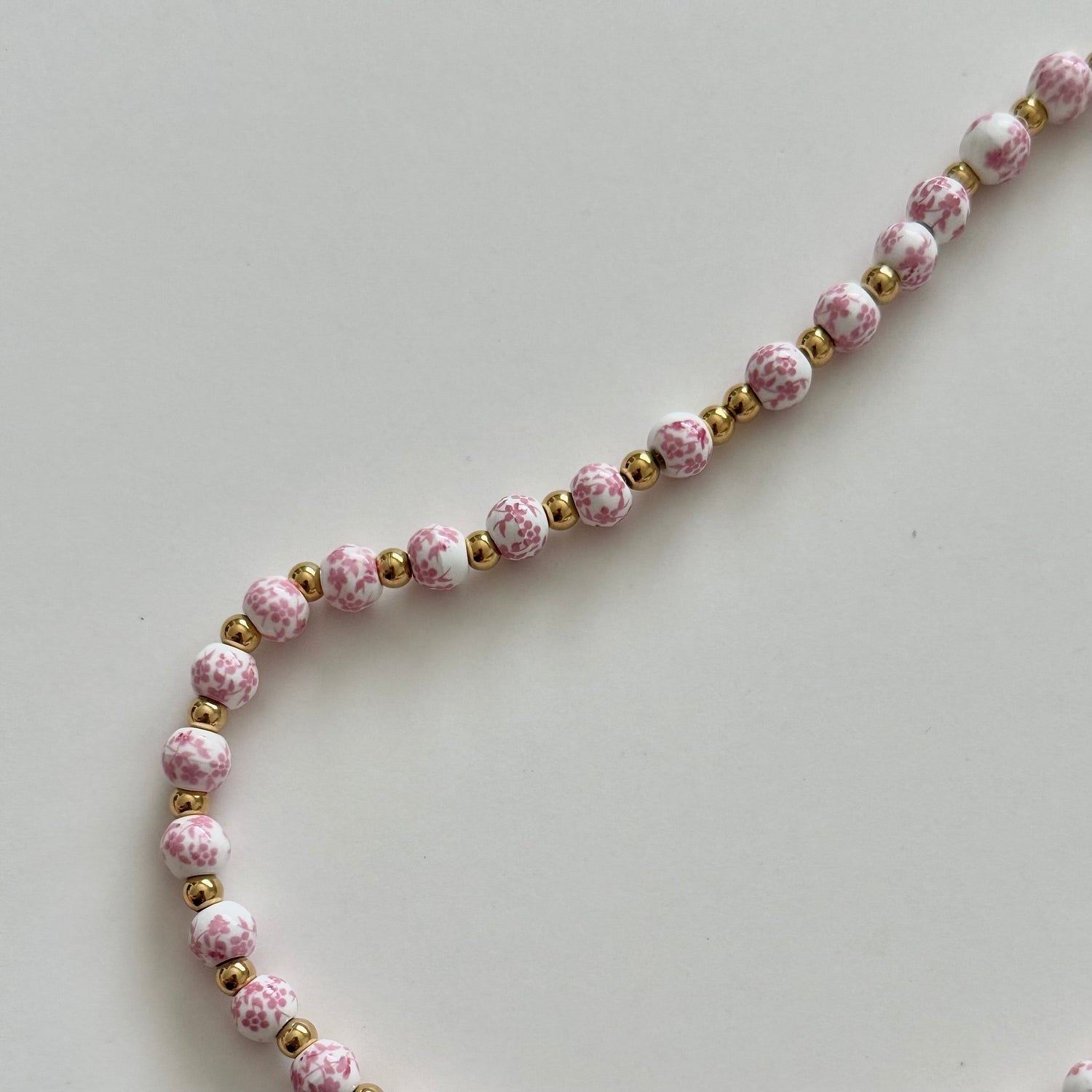 Lujain Beaded Necklace - Pink - Namaste Jewelry Canada