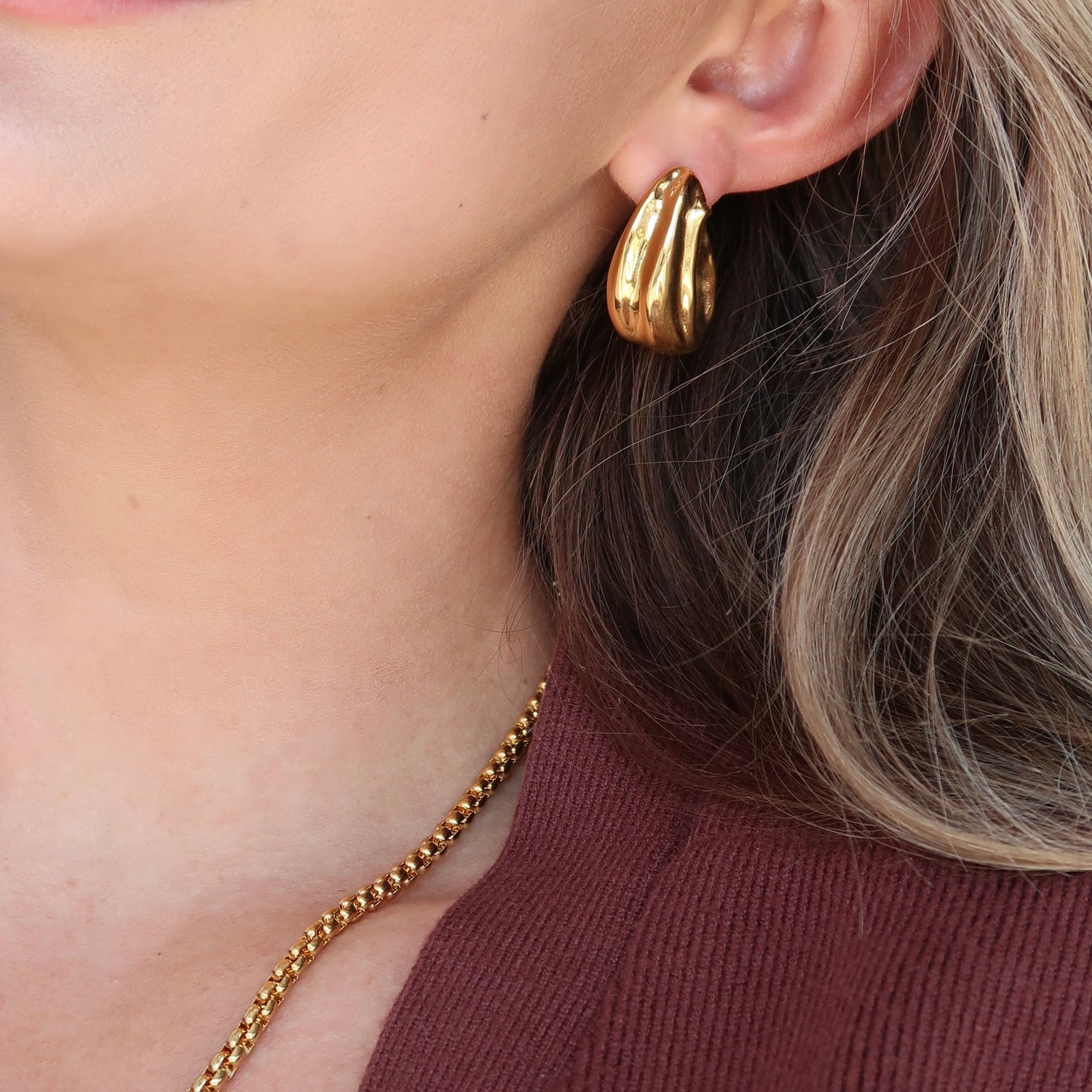 Manar Stud Earrings - Silver - Namaste Jewelry Canada