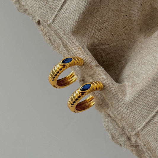 Marquise Ocean Huggies - Namaste Jewelry Canada