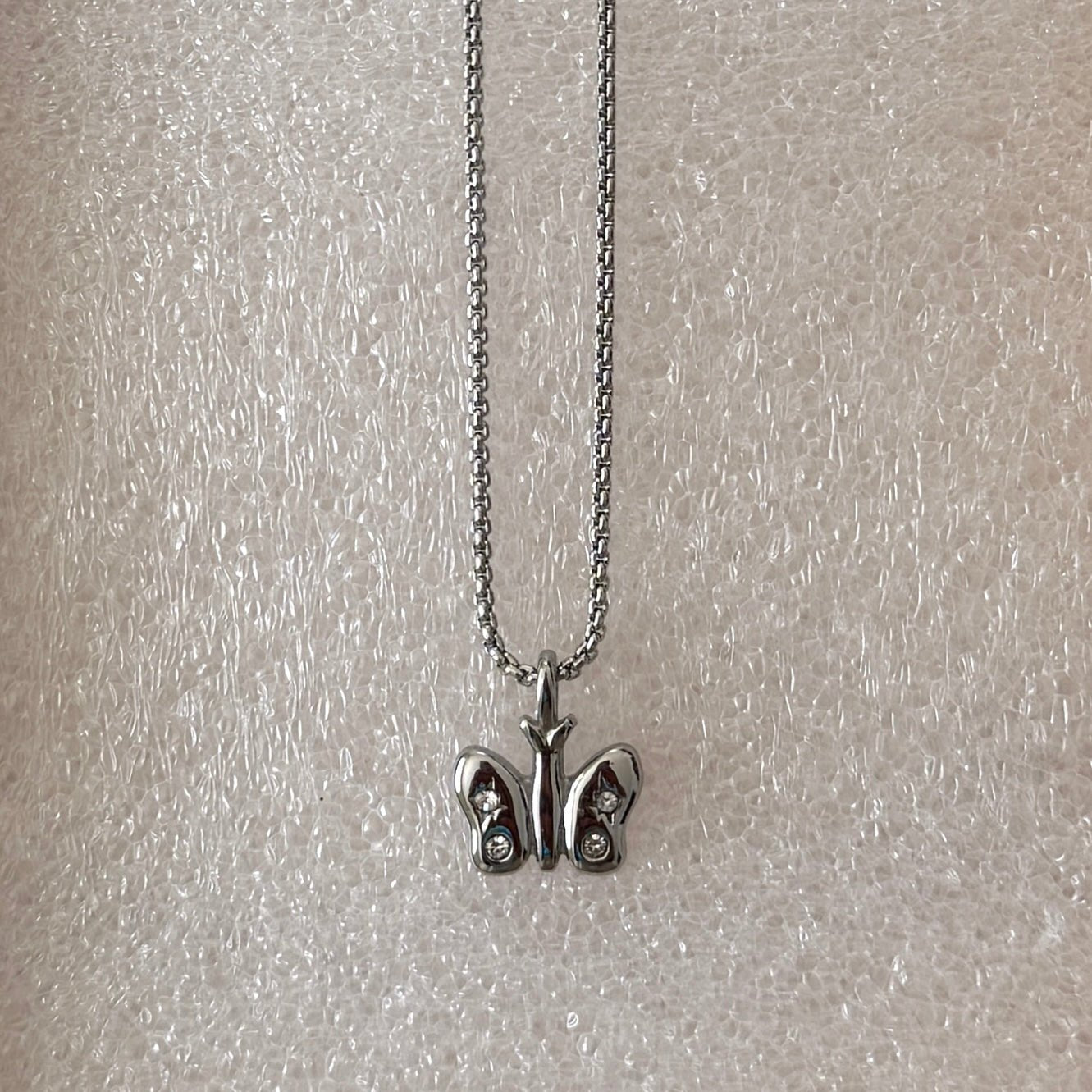 Mini Butterfly Necklace - Silver - Namaste Jewelry Canada