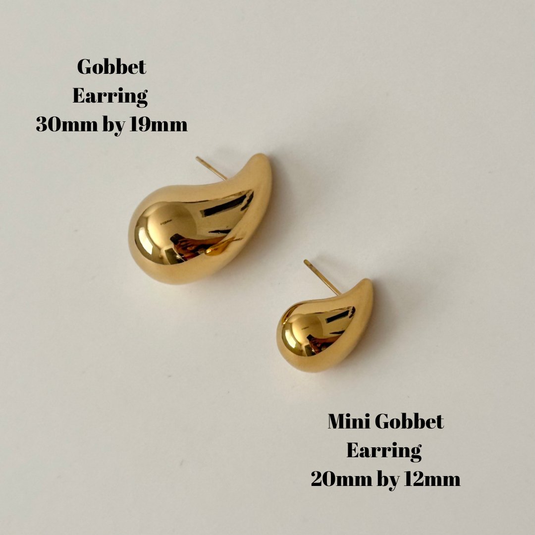 Mini Gobbet Hoops- Gold - Namaste Jewelry Canada