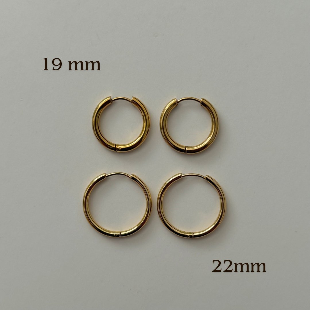 Minimal Hoops 2.0 - 22mm - Namaste Jewelry Canada