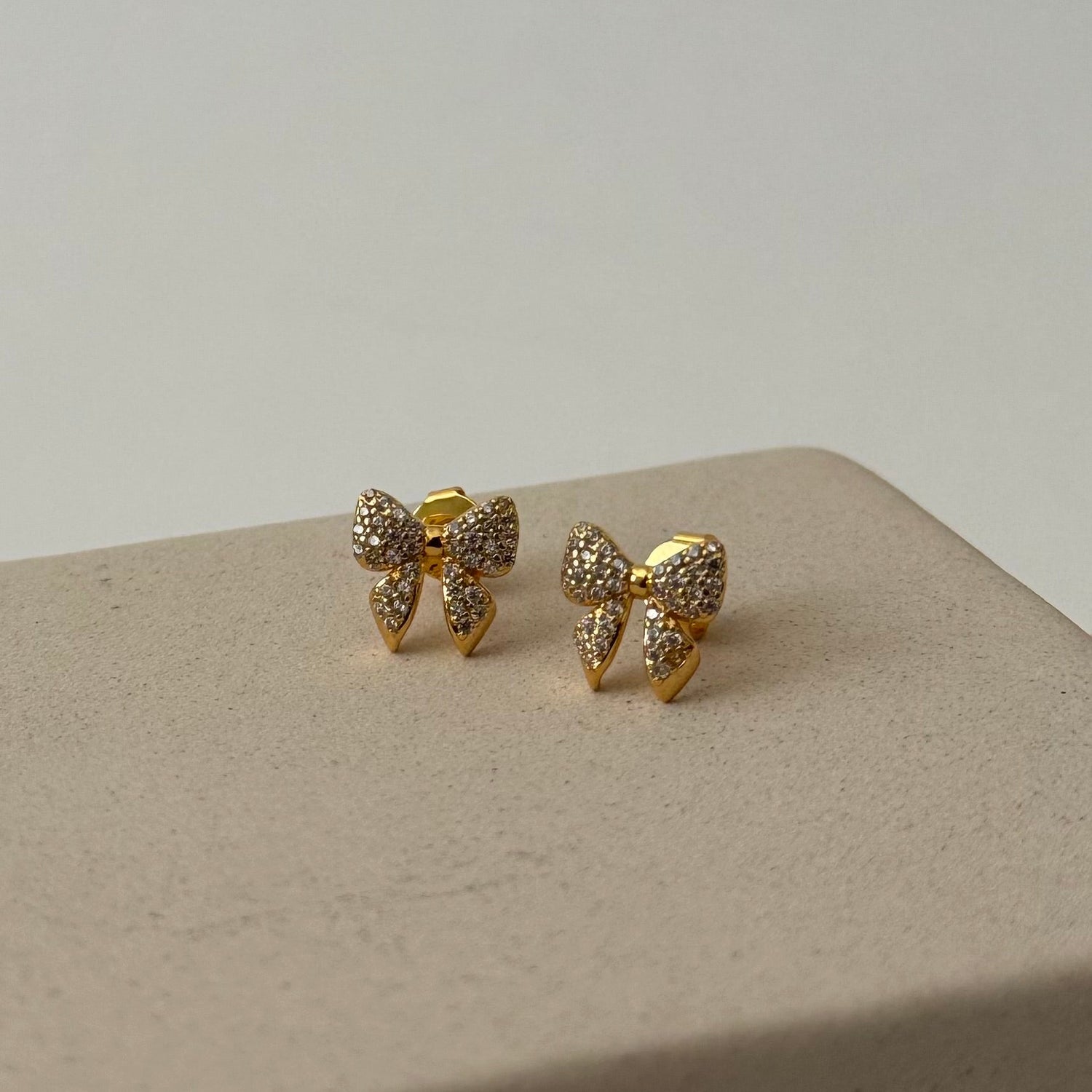 Pave Bow Studs - Namaste Jewelry Canada