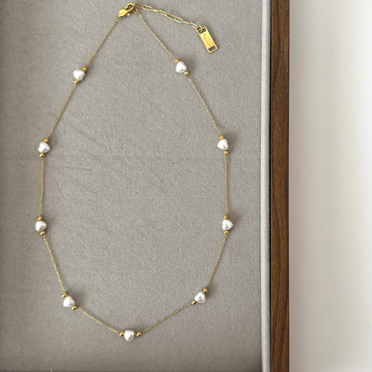 Pearl Heart Necklace - Namaste Jewelry Canada