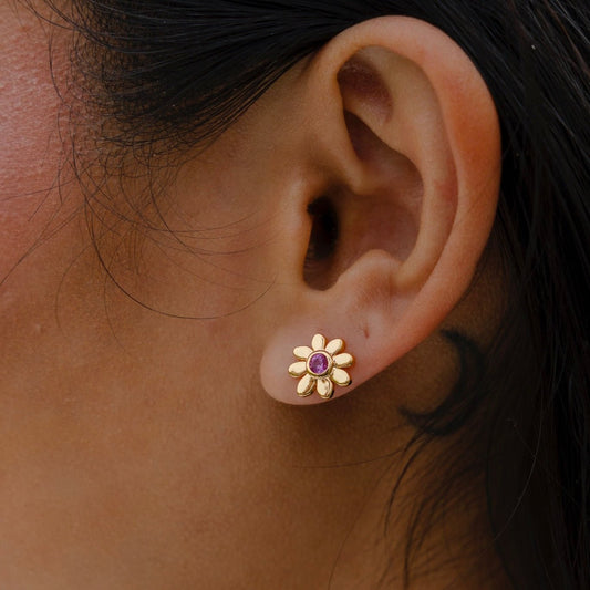 Raba Flower Studs - Namaste Jewelry Canada