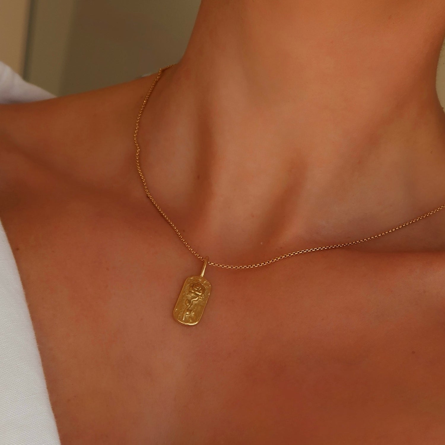 Rose Necklace - Gold - Namaste Jewelry Canada