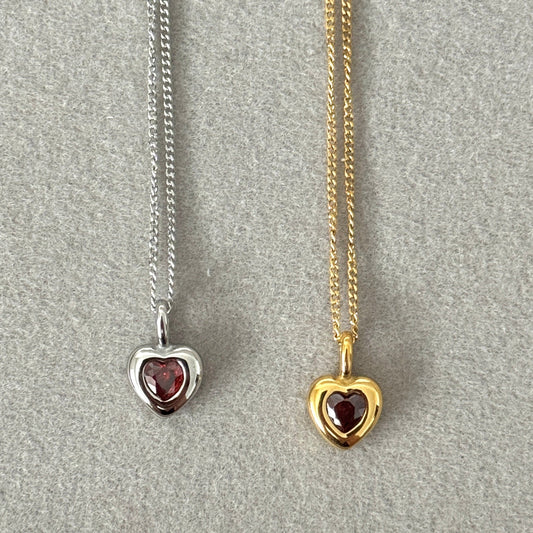 Ruh Necklace - Red Stone - Namaste Jewelry Canada