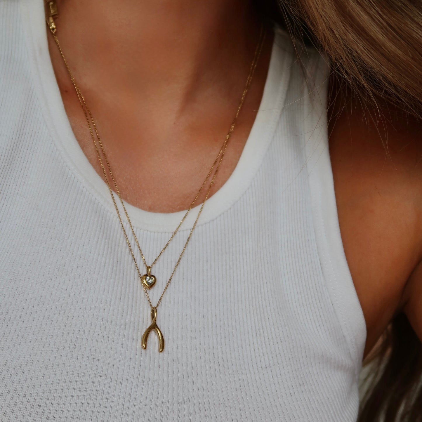 Ruh Necklace- White Stone - Namaste Jewelry Canada