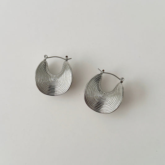 Saddle Hoops - Silver - Namaste Jewelry Canada