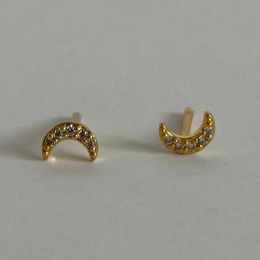 Selene Studs - White Zirconia - Namaste Jewelry Canada
