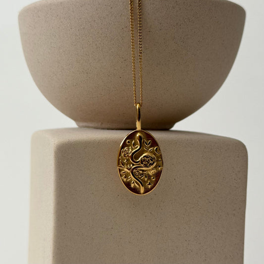 Serpent Necklace- Gold - Namaste Jewelry Canada