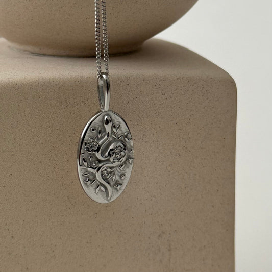 Serpent Necklace- Silver - Namaste Jewelry Canada