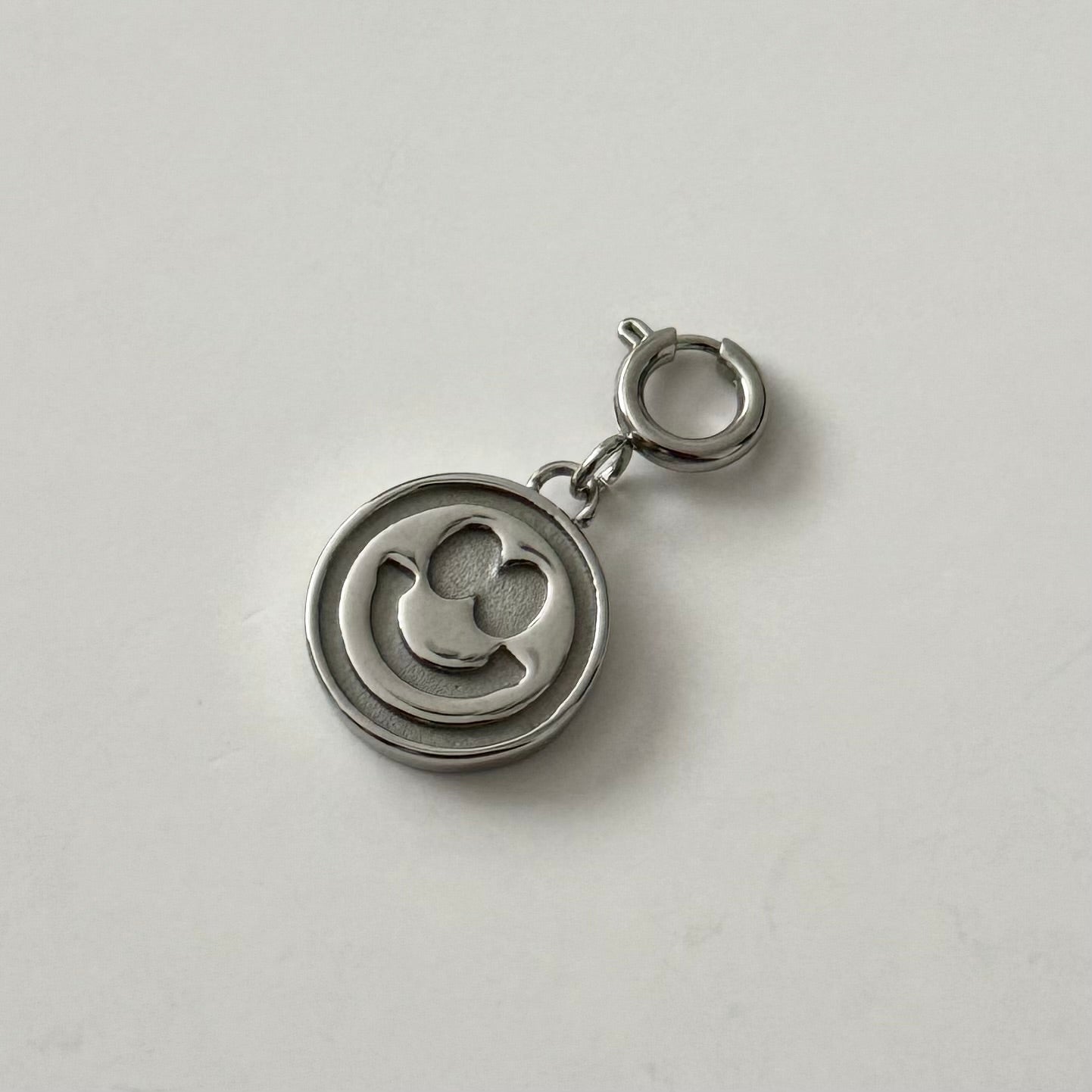 Smiley Face Charm- Silver - Namaste Jewelry Canada