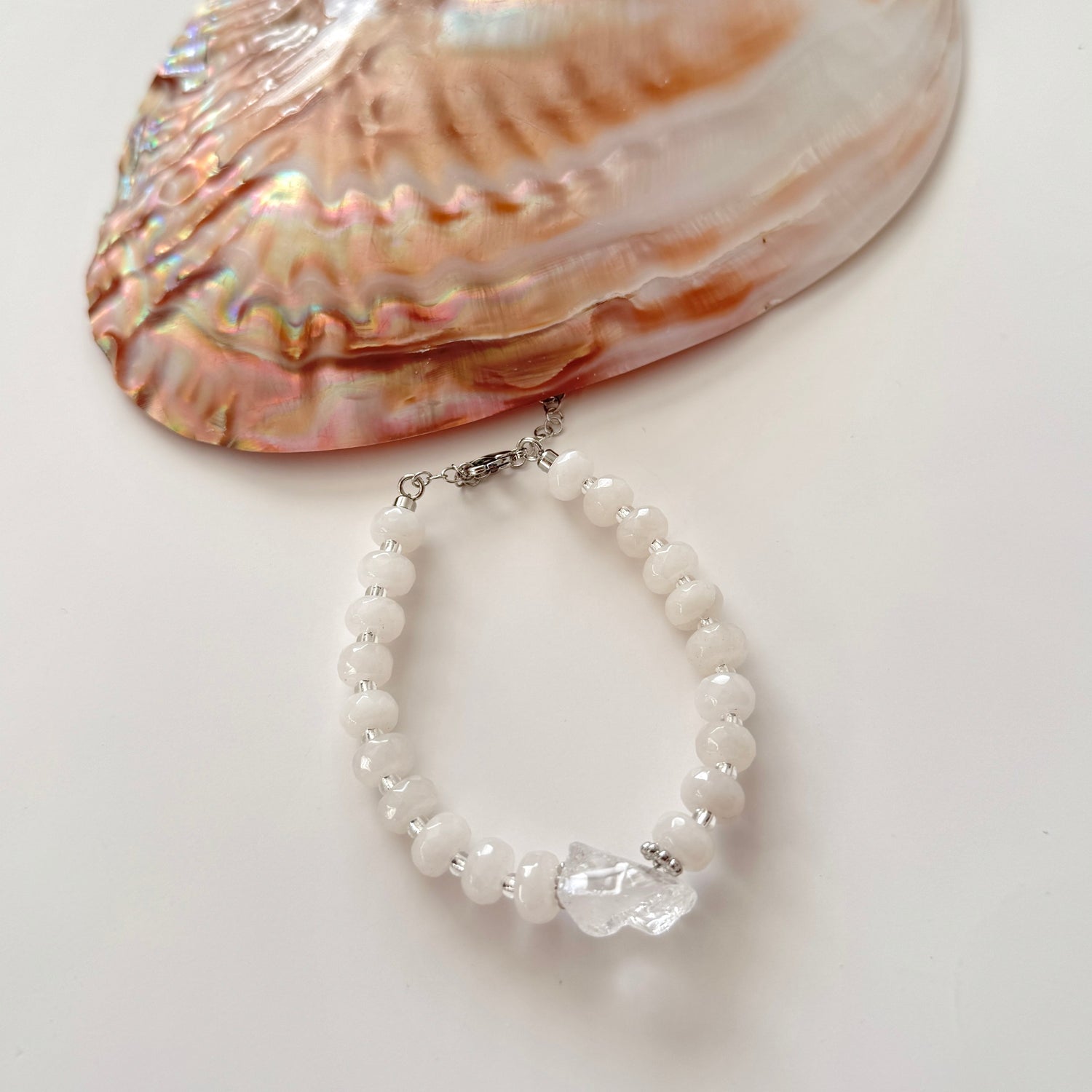 Snow White Bead Bracelet - Namaste Jewelry Canada