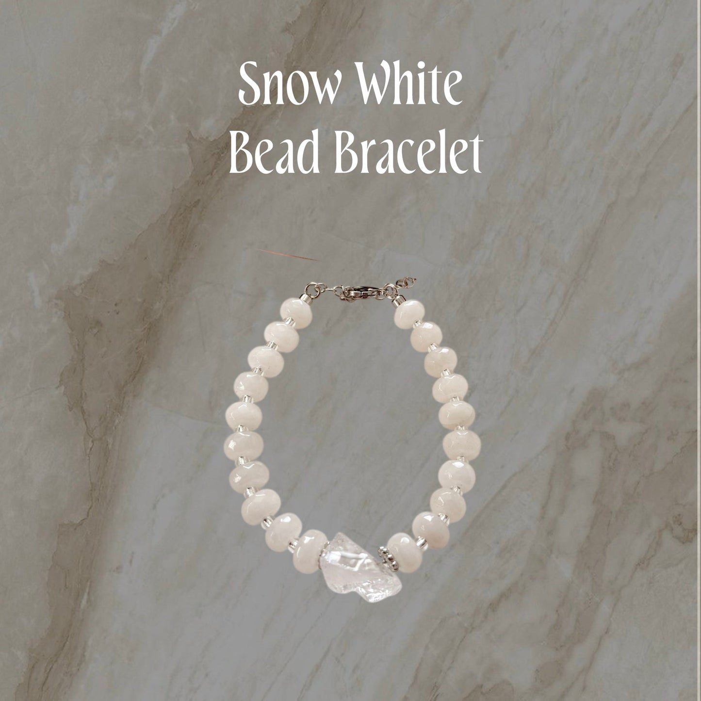 Snow White Bead Bracelet - Namaste Jewelry Canada