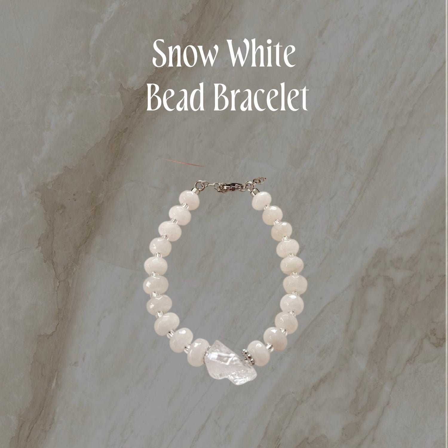 Snow White Bead Bracelet - Namaste Jewelry Canada