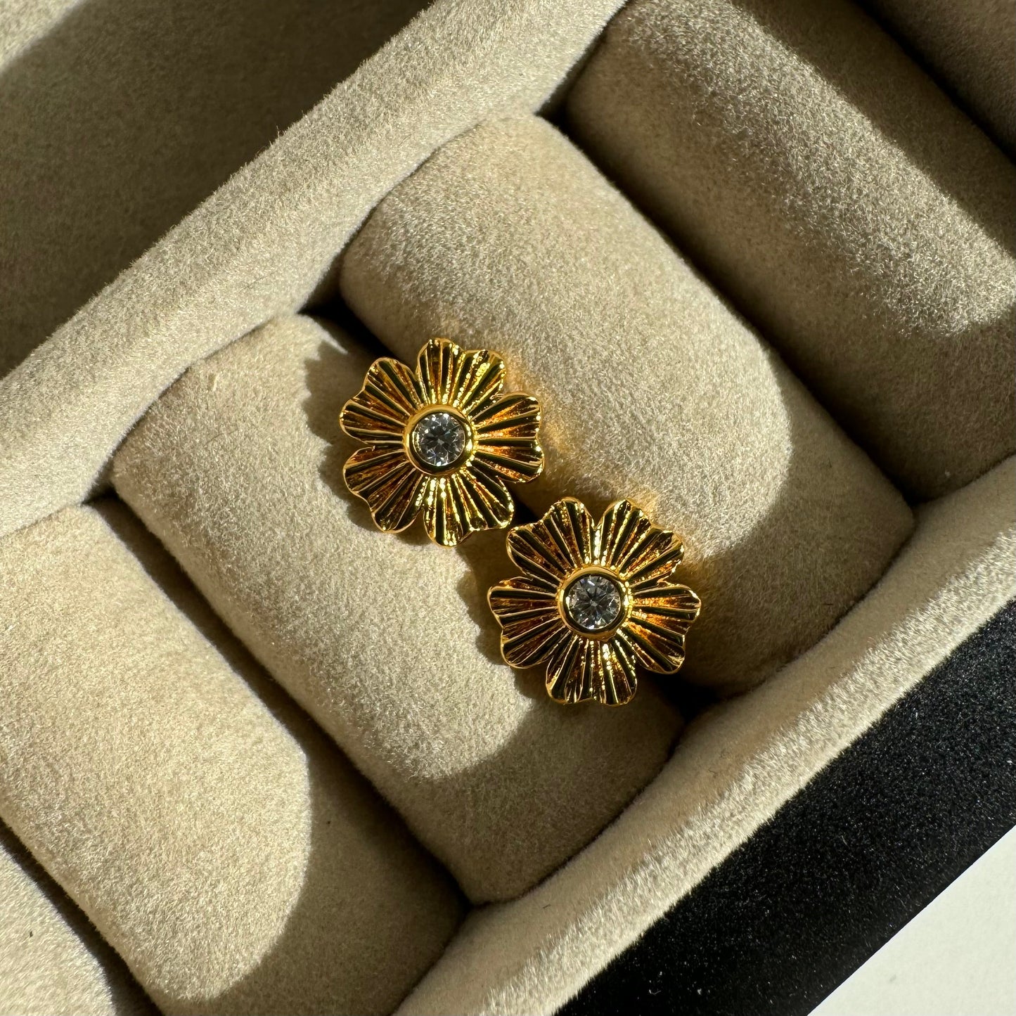 Sunburst Flower Studs - Namaste Jewelry Canada