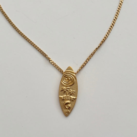 Surfer Necklace - Gold - Namaste Jewelry Canada
