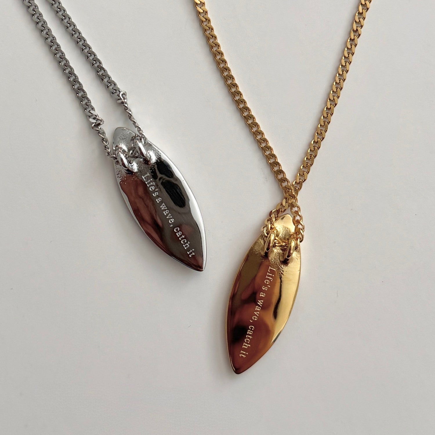 Surfer Necklace - Silver - Namaste Jewelry Canada