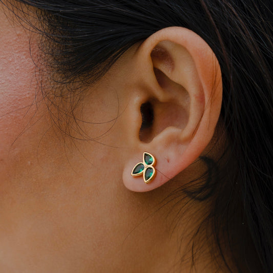 Three Leaf Studs - Namaste Jewelry Canada