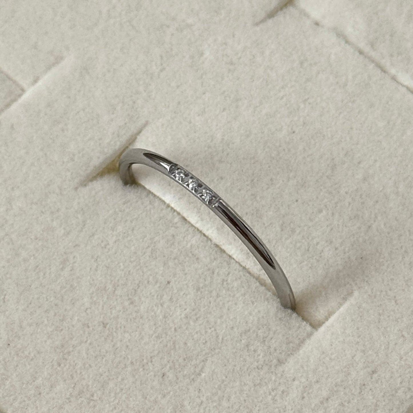 Three Stone Ring - Silver - Namaste Jewelry Canada